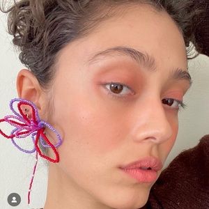 Handmade beaded clip-on earrings from 1concept